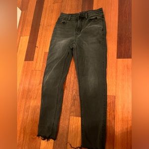 Black American eagle stretchy straight leg jeans